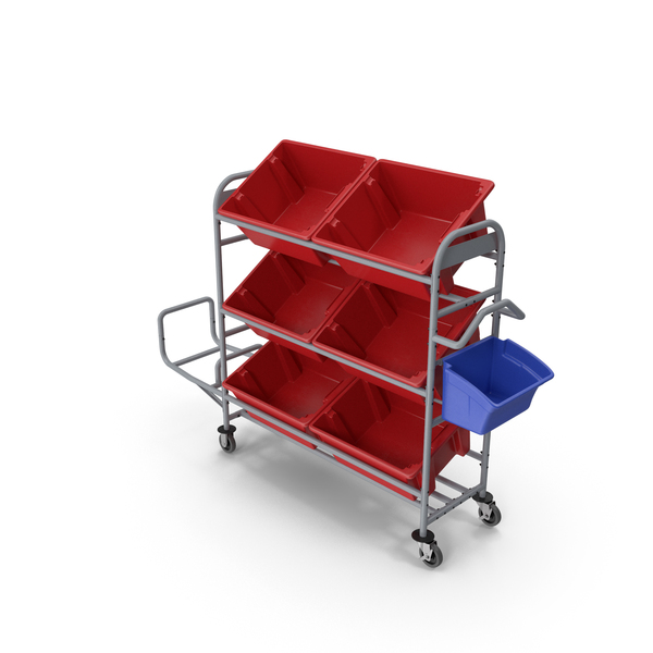 Roller Cabinet: Commercial Tote Picking Cart PNG & PSD Images