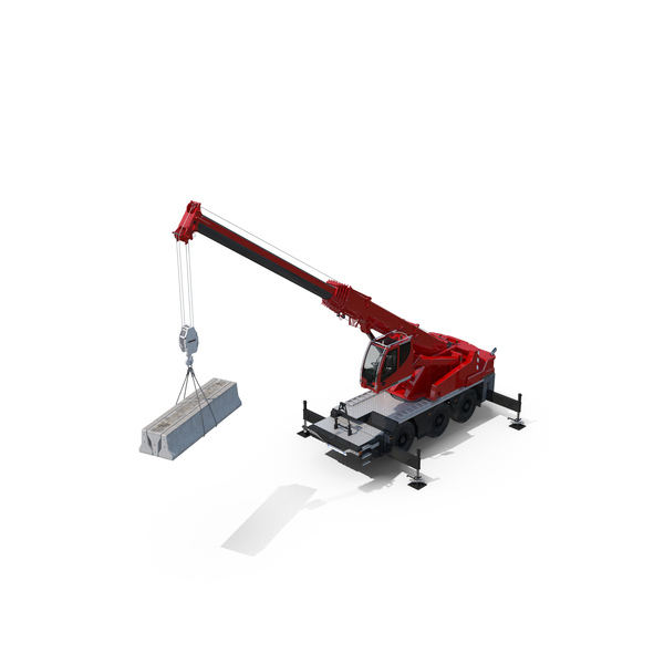 Compact Mobile Crane With Load PNG & PSD Images Compact Mobile Crane With Load PNG & PSD Images