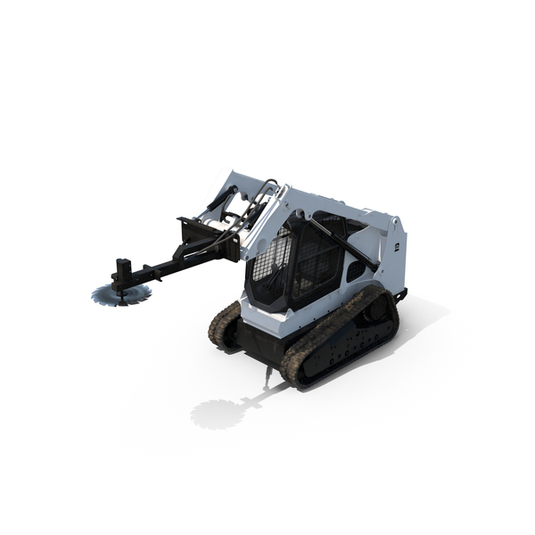 Wheel: Compact Tracked Loader with Saw PNG & PSD Images Wheel: Compact Tracked Loader with Saw PNG & PSD Images