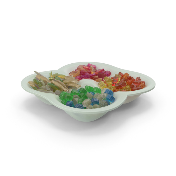 Bear: Compartment Bowl With Mixed Gummy Candy PNG & PSD Images Bear: Compartment Bowl With Mixed Gummy Candy PNG & PSD Images