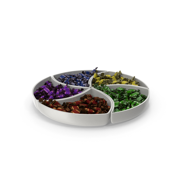 Compartment Bowl with Toffee Candy PNG & PSD Images Compartment Bowl with Toffee Candy PNG & PSD Images