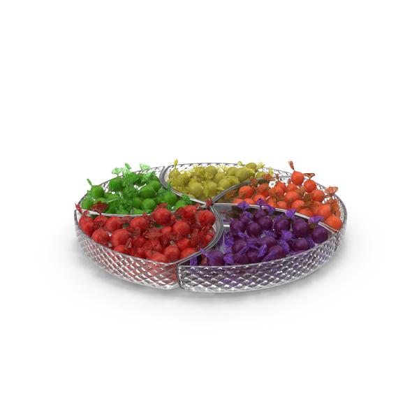 Compartment Bowl with Wrapped Spherical Hard Candy PNG & PSD Images Compartment Bowl with Wrapped Spherical Hard Candy PNG & PSD Images