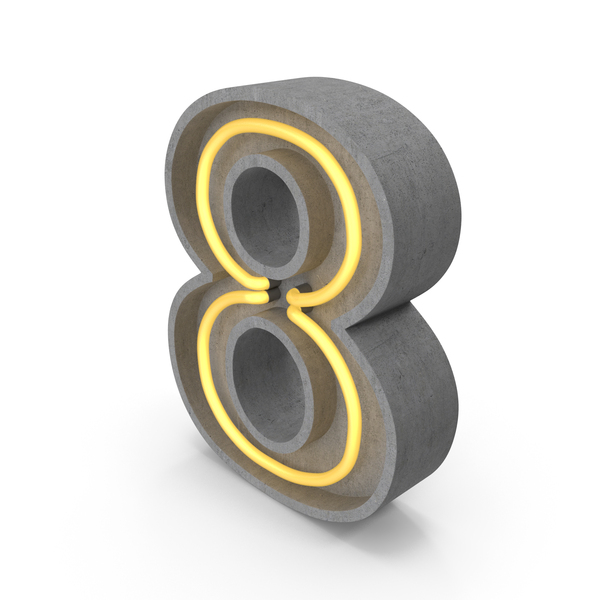 Light: Concrete Letter Neon 8 PNG & PSD Images