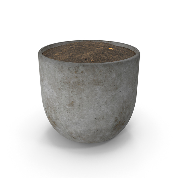 Flower Support: Concrete Pot PNG & PSD Images Flower Support: Concrete Pot PNG & PSD Images