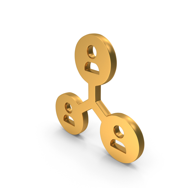 Connected Persons Triangle Icon Gold PNG Images & PSDs for Download ...