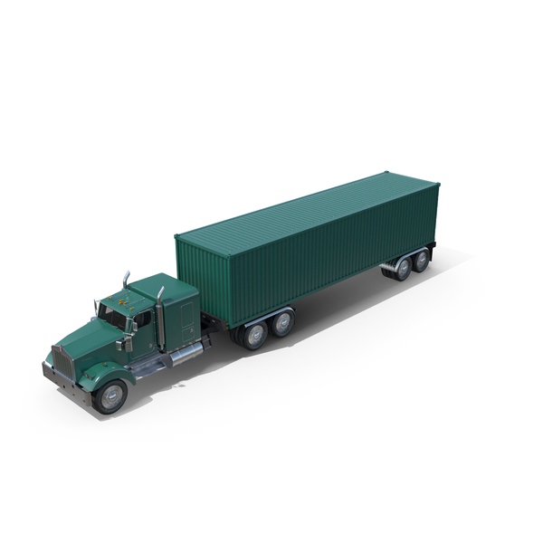 Semi: Container Cargo Trailer Truck PNG & PSD Images