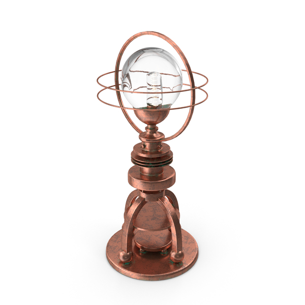 Desk: Copper Bulb Lamp PNG & PSD Images