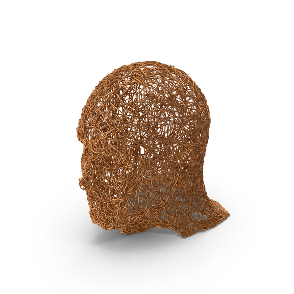 Abstract: Copper Wire Sculpture Head PNG & PSD Images Abstract: Copper Wire Sculpture Head PNG & PSD Images