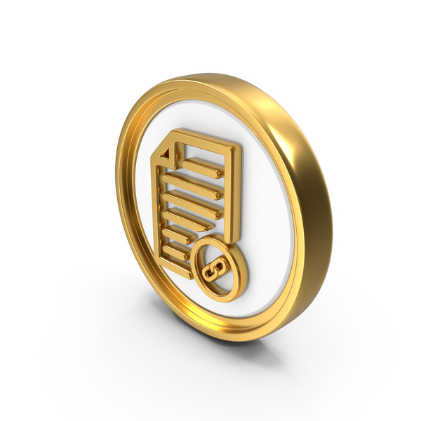 Symbols: Copy Link Document Circular Coin PNG & PSD Images