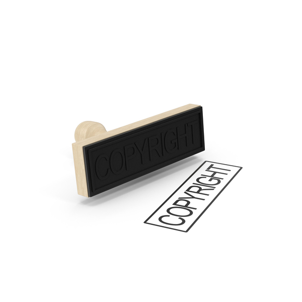 Rubber: Copyright Wooden Stamp PNG & PSD Images