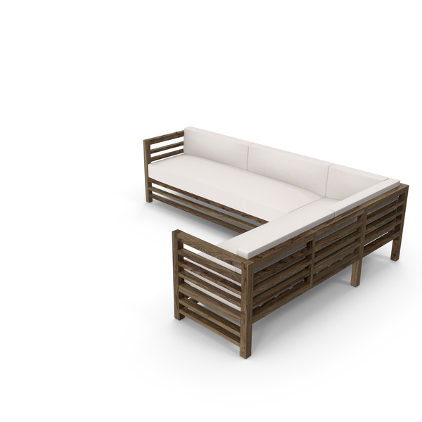 Sectional: Corner Wood Outdoor Sofa PNG & PSD Images Sectional: Corner Wood Outdoor Sofa PNG & PSD Images
