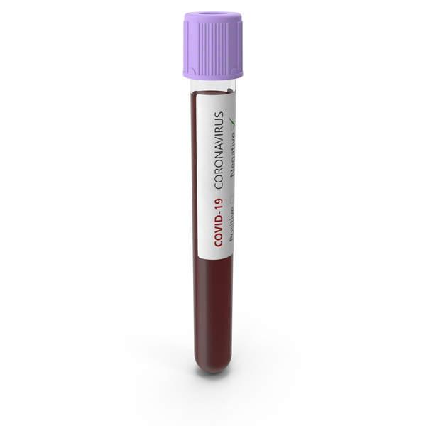 Test Tube: Coronavirus Blood Sample Full Standing Negative PNG & PSD Images
