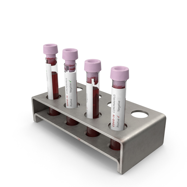Test Tube: Coronavirus Blood Samples Mixed PNG & PSD Images
