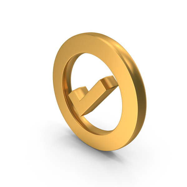 Correct Tick In Circle Gold PNG Images & PSDs for Download | PixelSquid ...