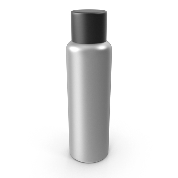 Skincare Products: Cosmetic Bottle Silver PNG & PSD Images