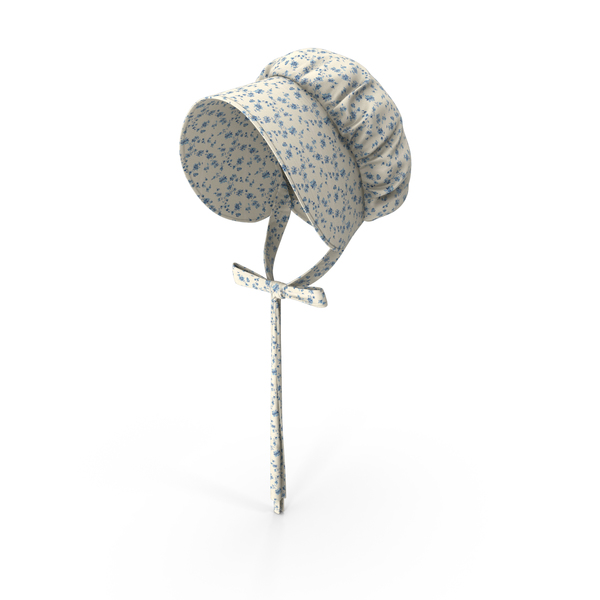 Headdress: Cotton Bonnet Blue Floret PNG & PSD Images Headdress: Cotton Bonnet Blue Floret PNG & PSD Images