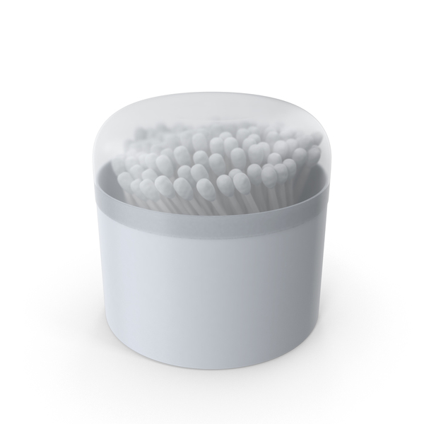 Swab: Cotton Buds in Round Box PNG & PSD Images