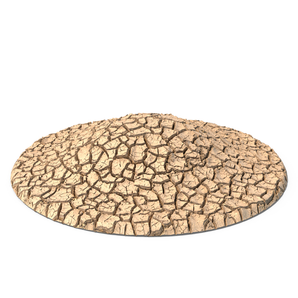 Cracked Mud Circular Hill Terrain PNG & PSD Images