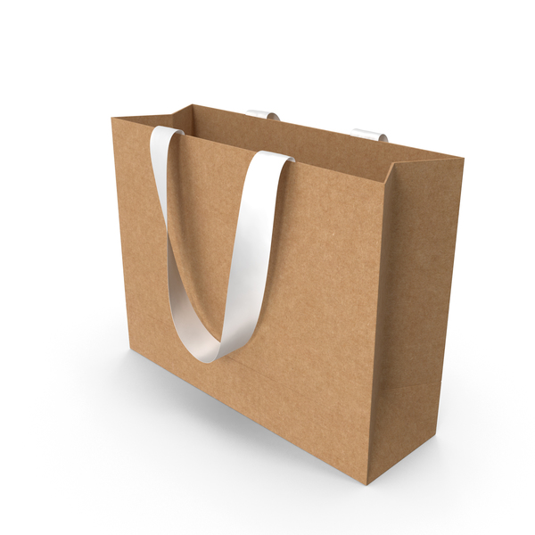 Gift: Craft Packaging Bag with White Tape Handles PNG & PSD Images Gift: Craft Packaging Bag with White Tape Handles PNG & PSD Images