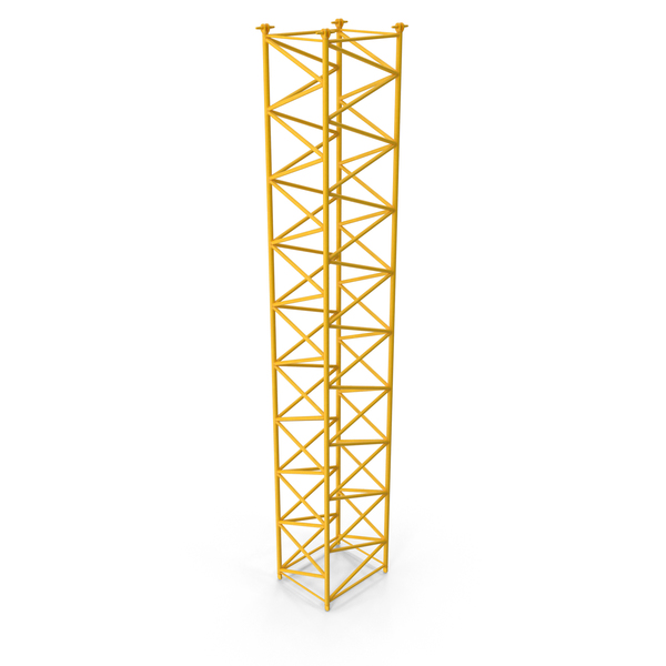 Tower: Crane F Intermediate Section 12m Yellow PNG & PSD Images Tower: Crane F Intermediate Section 12m Yellow PNG & PSD Images