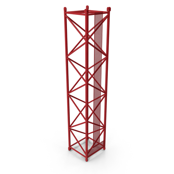 Tower: Crane L Intermediate Section 12m Red PNG & PSD Images Tower: Crane L Intermediate Section 12m Red PNG & PSD Images