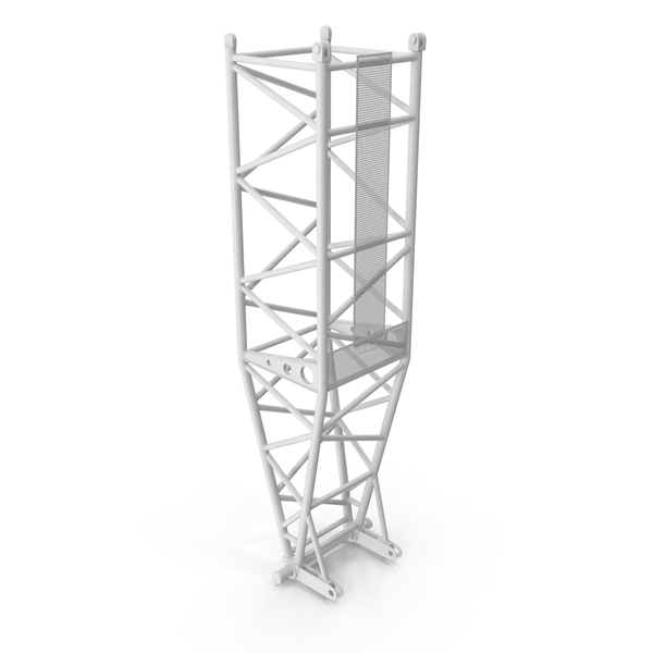 Industrial Equipment: Crane L Pivot Section 10m White PNG & PSD Images