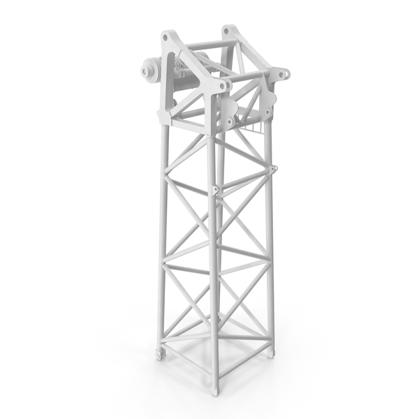 Tower: Crane S Head Section 10m White PNG & PSD Images