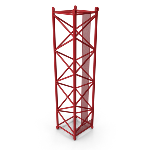 Tower: Crane S Intermediate Section 12m Red PNG & PSD Images Tower: Crane S Intermediate Section 12m Red PNG & PSD Images
