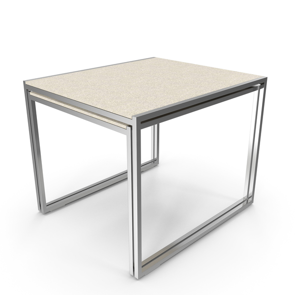 Table: Crate and Barrel - Set of 2 Dune Nesting Tables with Pebbled Glass PNG & PSD Images
