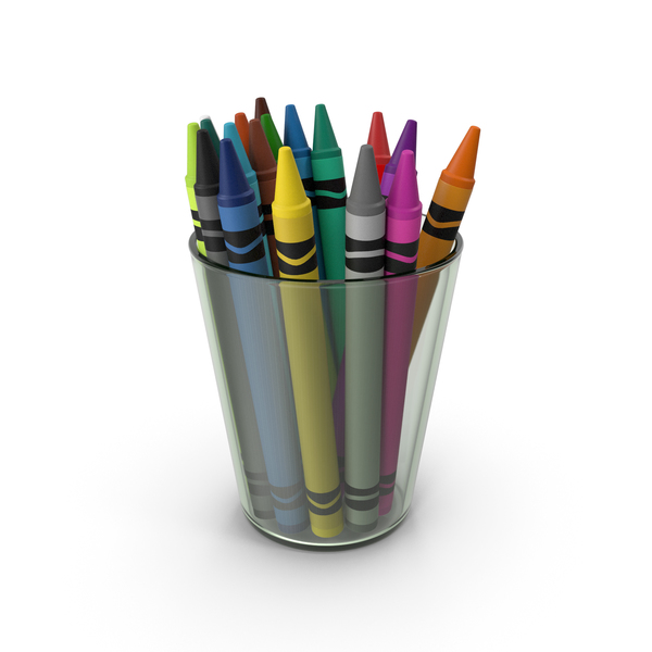 Crayon: Crayons In Glass Cup PNG & PSD Images