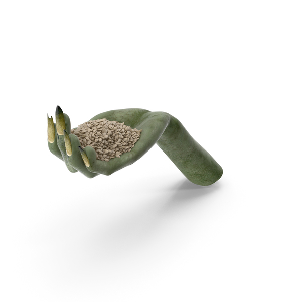 Sunflower Seed: Creature Hand Handful with Seeds PNG & PSD Images