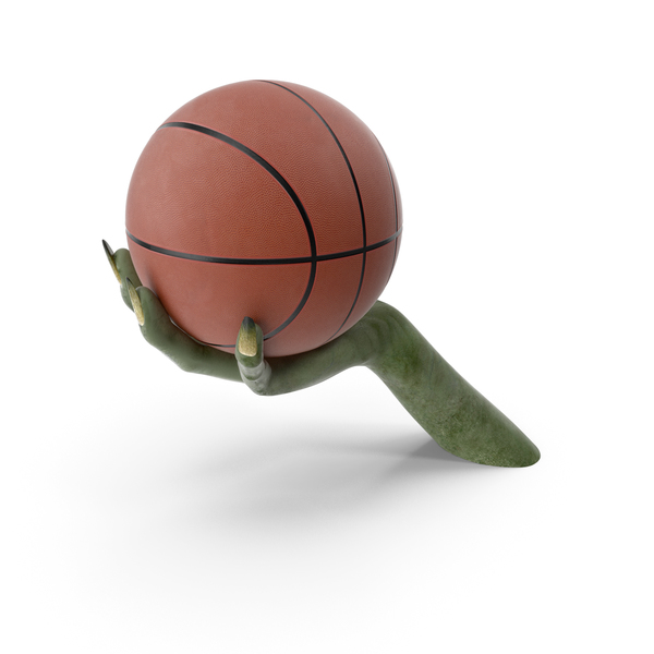 Monster: Creature Hand Holding a Basketball Ball PNG & PSD Images