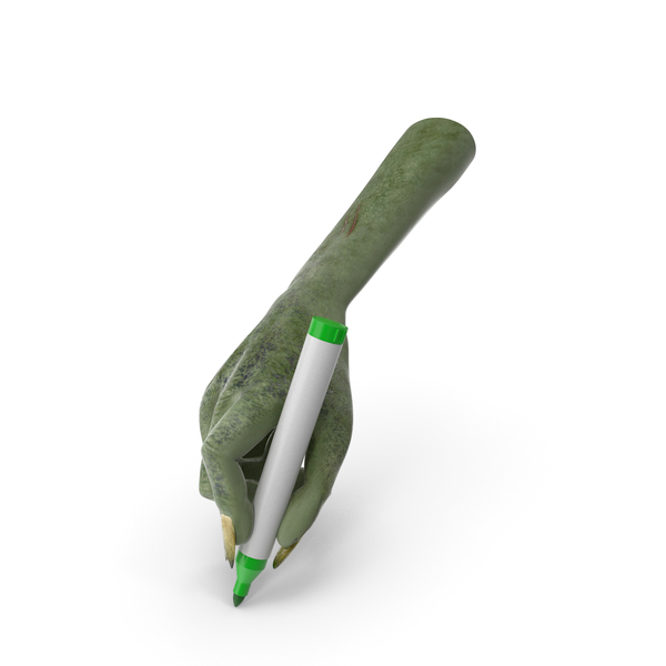 Creature Hand Holding a Green Marker Pen PNG & PSD Images Creature Hand Holding a Green Marker Pen PNG & PSD Images