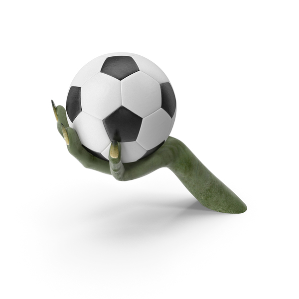 Monster: Creature Hand Holding a Soccer Ball PNG & PSD Images