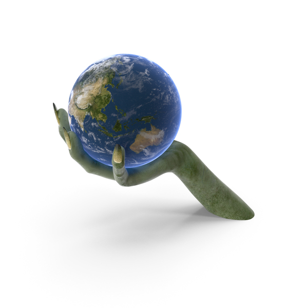 Globe: Creature Hand Holding Earth PNG & PSD Images