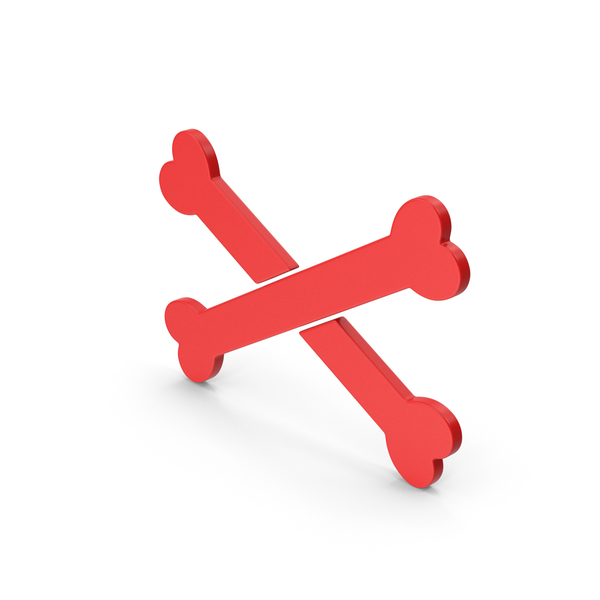 Computer Icon: Crossed Bones Red Symbol PNG & PSD Images