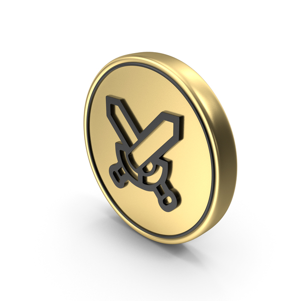 Sword: Crossed Sward Coin Logo Icon PNG & PSD Images Sword: Crossed Sward Coin Logo Icon PNG & PSD Images