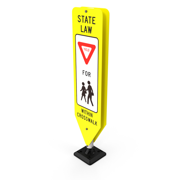 Crosswalk Sign Multiple Yield PNG & PSD Images Crosswalk Sign Multiple Yield PNG & PSD Images
