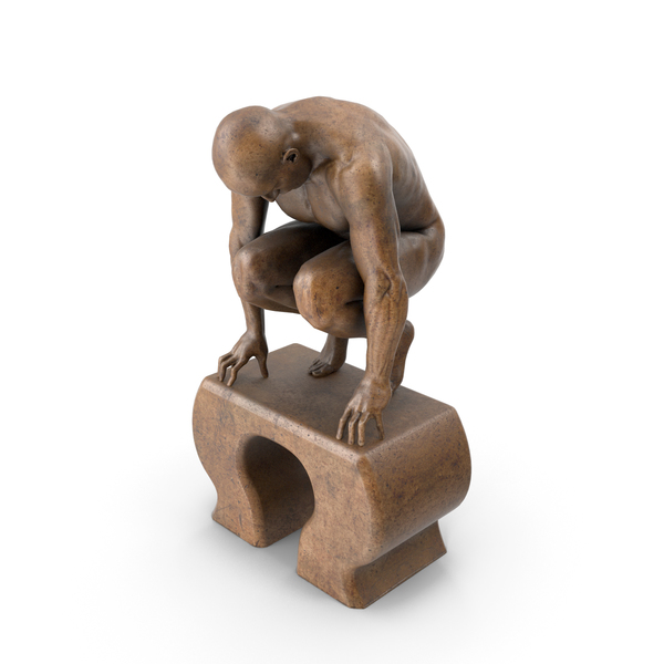 Statue: Crouching Man PNG & PSD Images Statue: Crouching Man PNG & PSD Images