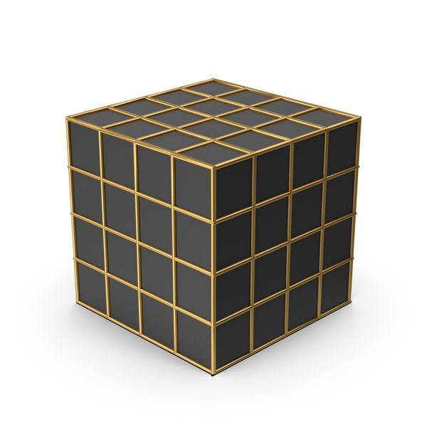 Cube Black Gold PNG & PSD Images