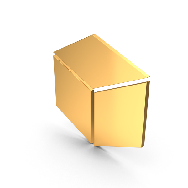 Cube Symbol Gold PNG & PSD Images