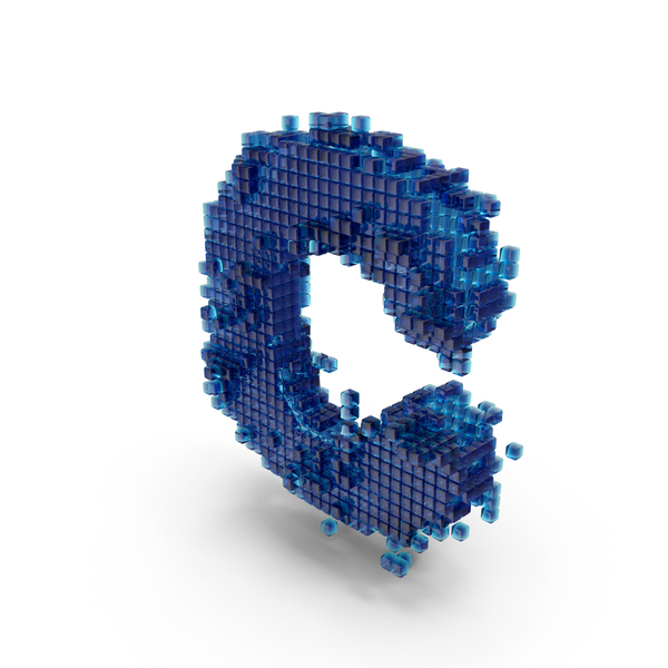 Alphabet Blocks: Cubical Pixel Art  Assembling Sci fi  Small Letter C PNG & PSD Images