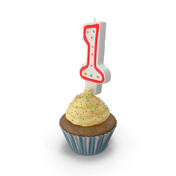 Birthday: Cupcake and Number 1 Candle PNG & PSD Images Birthday: Cupcake and Number 1 Candle PNG & PSD Images
