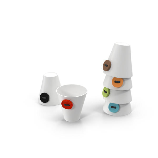 Glassware: Cups with Buttons PNG & PSD Images Glassware: Cups with Buttons PNG & PSD Images