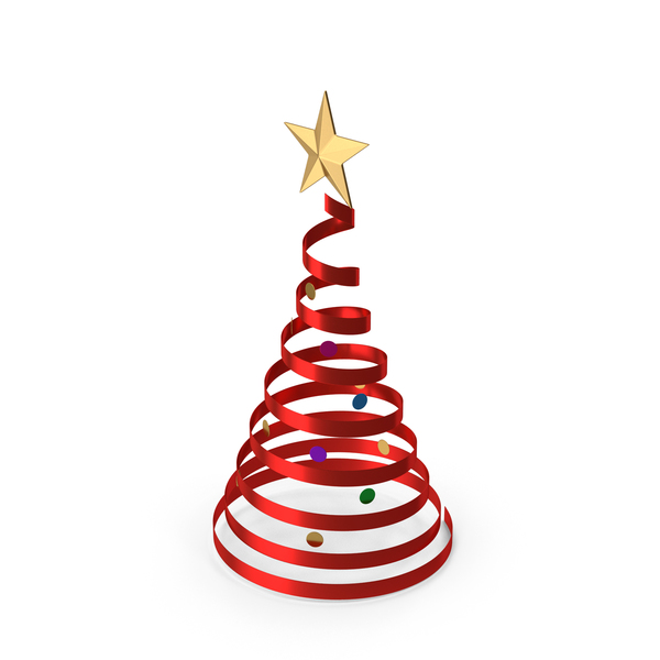 Curly Ribbon Christmas Tree PNG & PSD Images Curly Ribbon Christmas Tree PNG & PSD Images