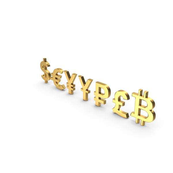Currency Symbols Golden Set PNG & PSD Images Currency Symbols Golden Set PNG & PSD Images