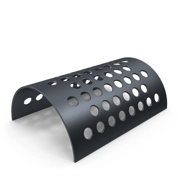 Hardware: Curved Black Metal Plate With Holes PNG & PSD Images