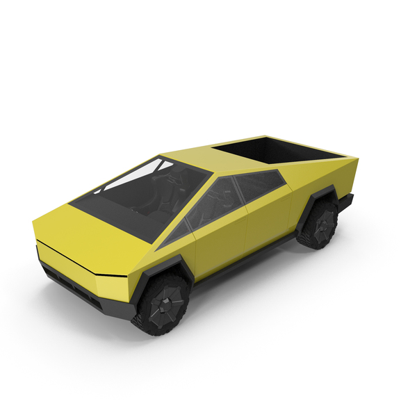 Car: Cybertruck Yellow PNG & PSD Images Car: Cybertruck Yellow PNG & PSD Images
