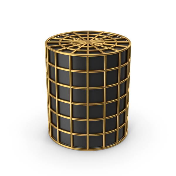 Cylinder Gold Black PNG & PSD Images