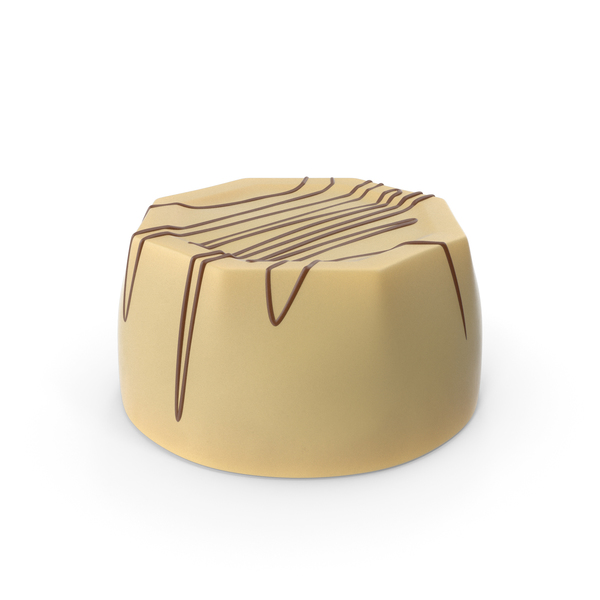 Cylinder Octagon White Chocolate Candy with Chocolate Lines PNG & PSD Images Cylinder Octagon White Chocolate Candy with Chocolate Lines PNG & PSD Images
